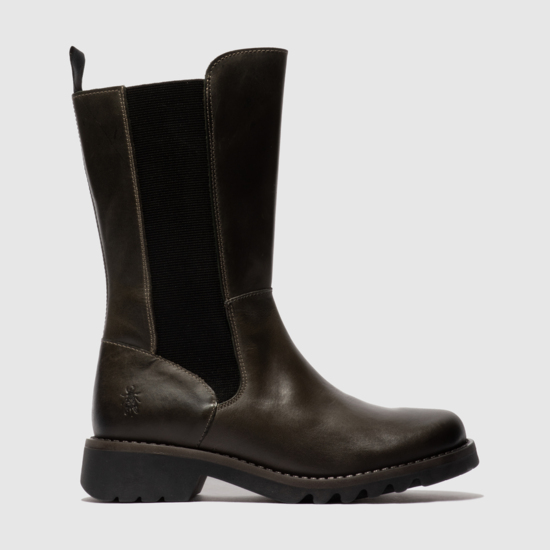 fly mid calf black boots