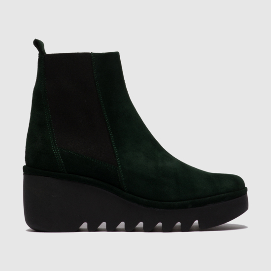 Fly london green shop ankle boots