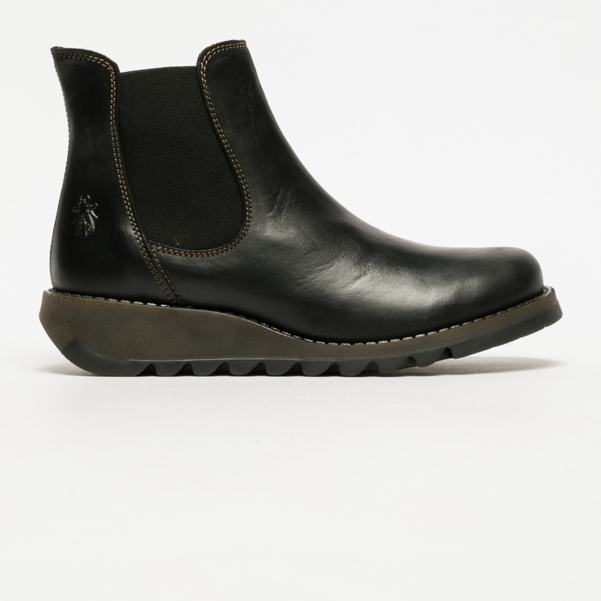 Pre-owned Fly London Women's Salv Chelsea Ankle Boot In Black